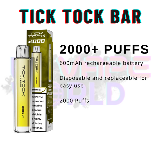 Strawberry Raspberry Ice Tick Tock Mini 2000 Puff Kit
