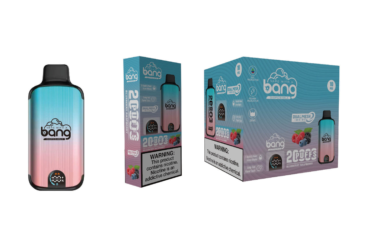 Bang 20000 Puffs Vape 20K Disposable Vape Pen E Cigarette Prefilled025ml 650mAh Disposable Vape 16 Flavors