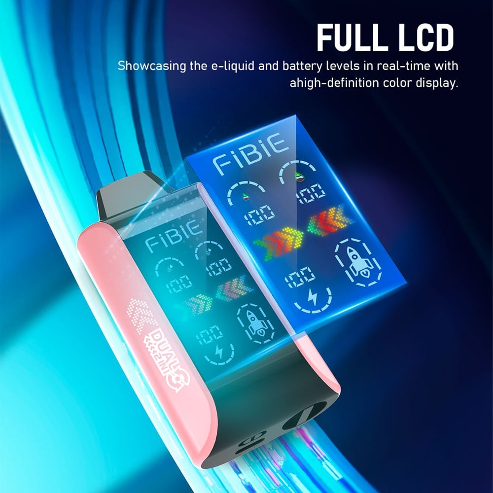 STRAWBERRY ICE & GUAVA PASSION FRUIT -FIBIE 15000 Dual Flavors Disposable Vapor Wands(15000 PUFFS)