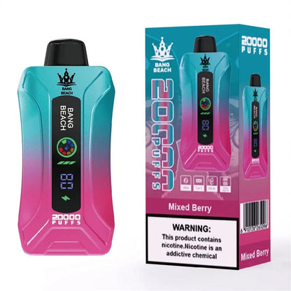 Bang BEACH 20000 Puffs 20K -  5% Nic Salt, Smart Display-650mAh Battery, 35ml E-liquid, Multiple Nicotine 12 Flavors