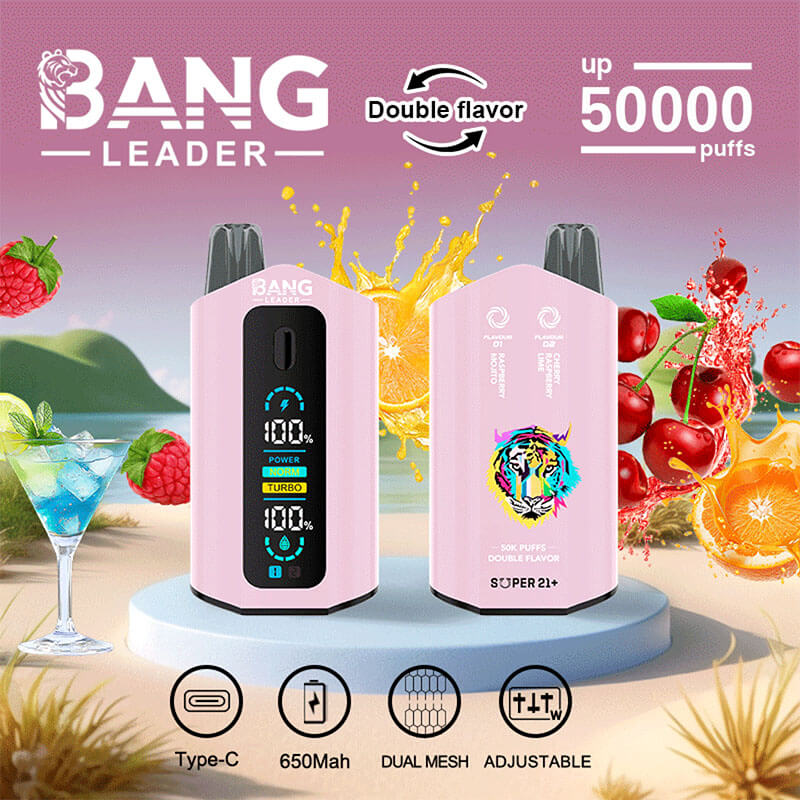 Bang Leader 50000 Disposable Vape - 50K Puffs, 36mBang Leader 50000 Puffs Disposable Vape (0% to 5% Nicotine) – Dual Pods(20mL+20mL) Unmatched Performance 650mAh battery 12 Flavors &nbsp;l E-Liquid (0-5% Nicotine) 36mL650mAh 12 Flavors
