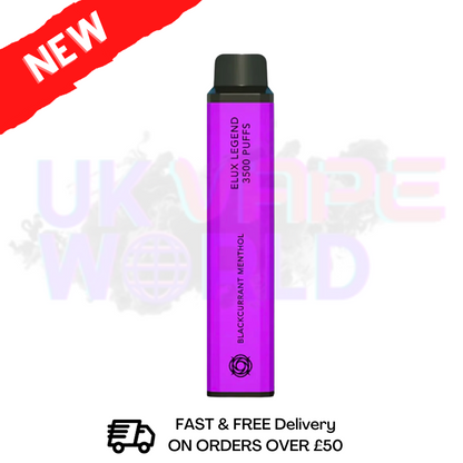 Elux Legend 3500 Puff Blackcurrant Menthol Bar