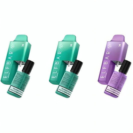 Elf Bar AF5000 Disposable Vape Up To 5000 Puffs 2ml Prefilled E-Liquid 10ml Refill Container