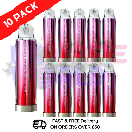 Box Of 10 - Fizzy Cherry Crystal SuperMax 4500 Puff Bar SKE