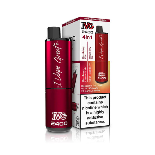 IVG 2400  MULTI FLAVOUR EDITION Disposable Vape lodging 4 x 2ml units 20 mg TPD