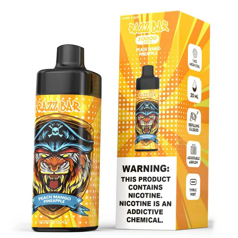 Razz Bar 10000 Puffs Disposable Vape - 20ml E-Liquid, 650mAh Battery