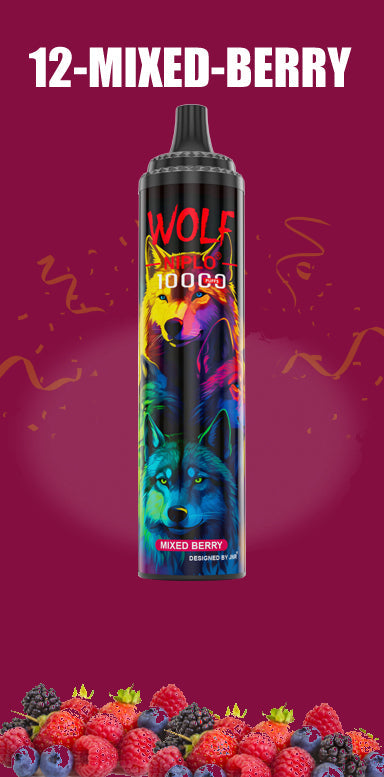 JNR Wolf Niplo  5% Disposable 10000 (Box of 10) 19 Flavors