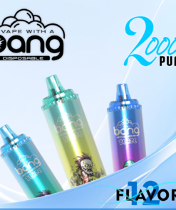 Bang 20000 Puffs LED Display Disposable Vape Bang King Double Crystal 20000 Puffs Vape 20K Disposable Vape Pen E Cigarette Prefilled-650mAh Battery, 25ml E-liquid, Multiple Nicotine 12 Flavors