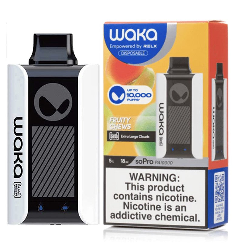 WAKA Sopro PA10000 Disposable Vape - 10,000 Puffs (2/3/5% Nic) | Mesh Coil 9 Flavors